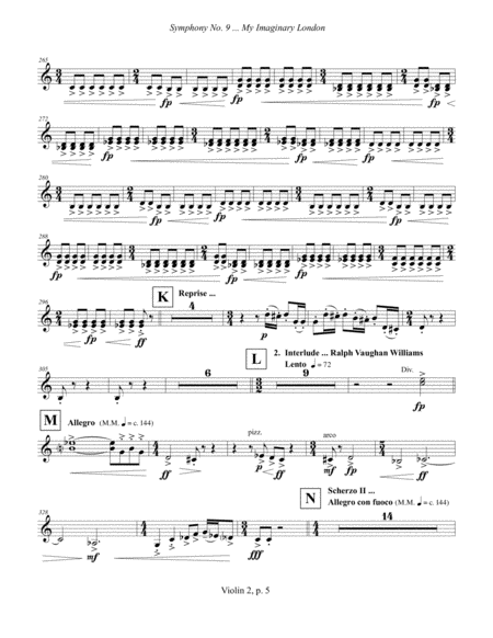 Symphony No. 9 ... My Imaginary London (2013-14) Violin 2 part