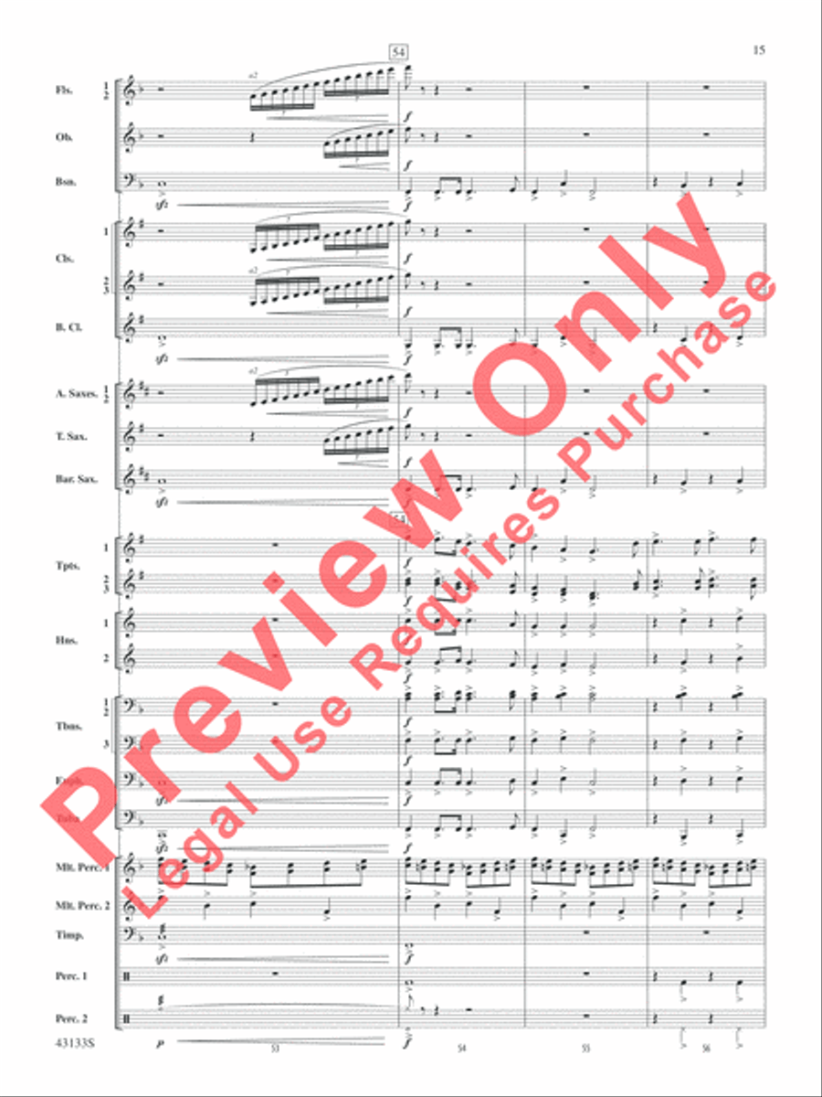 And Heaven and Nature Ring! Concert Band scores gallery preview page 16