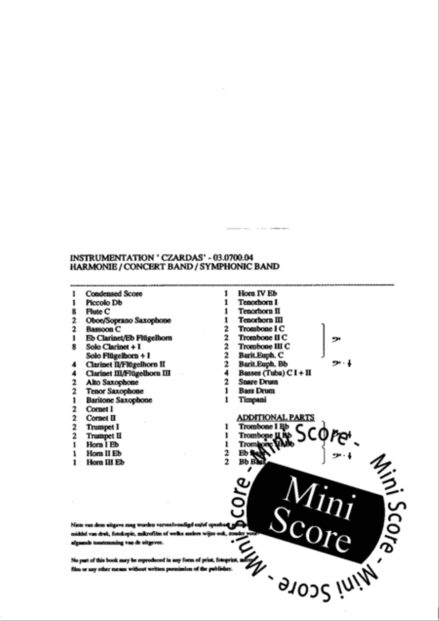 Czardas Concert Band scores gallery preview page 4