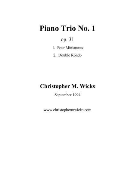Piano Trio No. 1: Four Miniatures and a Rondo image number null