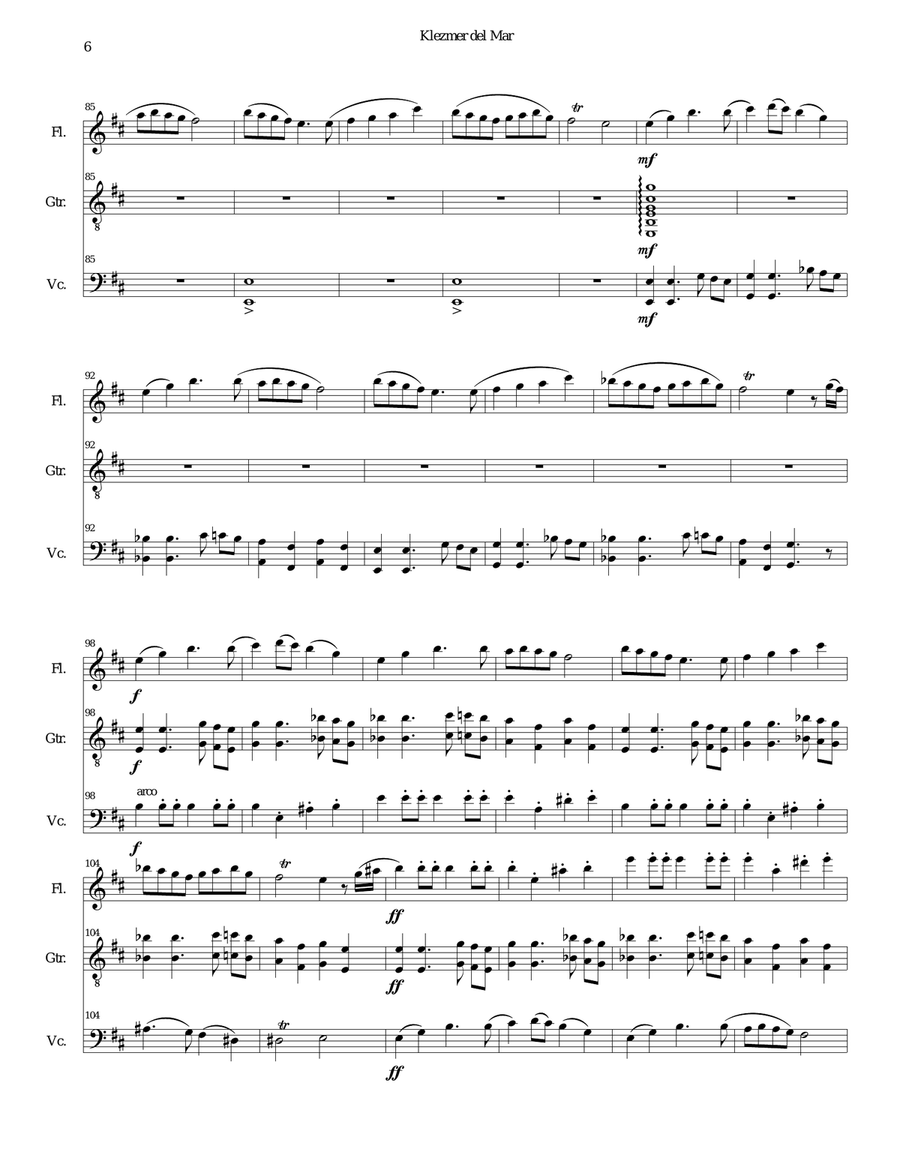 Klezmer del Mar Small Ensemble scores gallery preview page 6