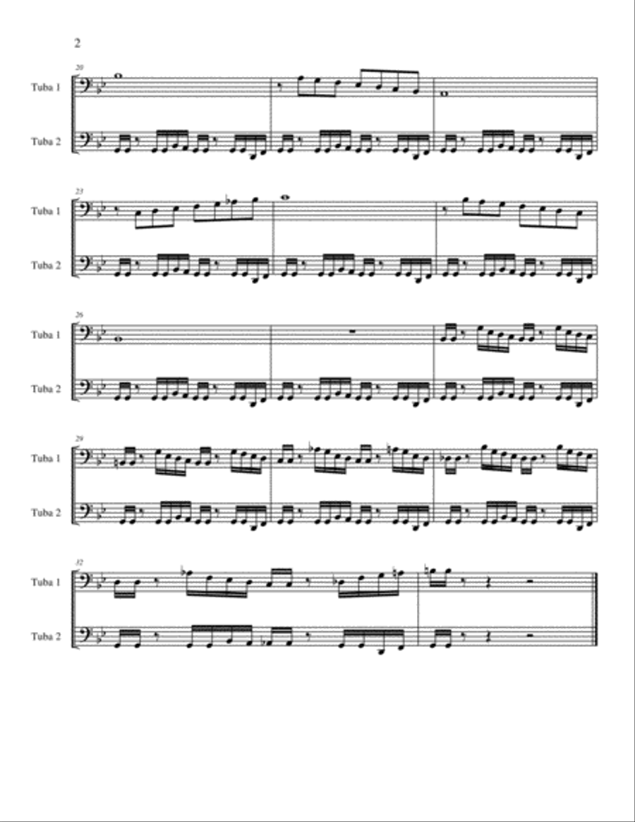 Tuba Duets for Teacher and Student Brass Duet scores gallery preview page 5