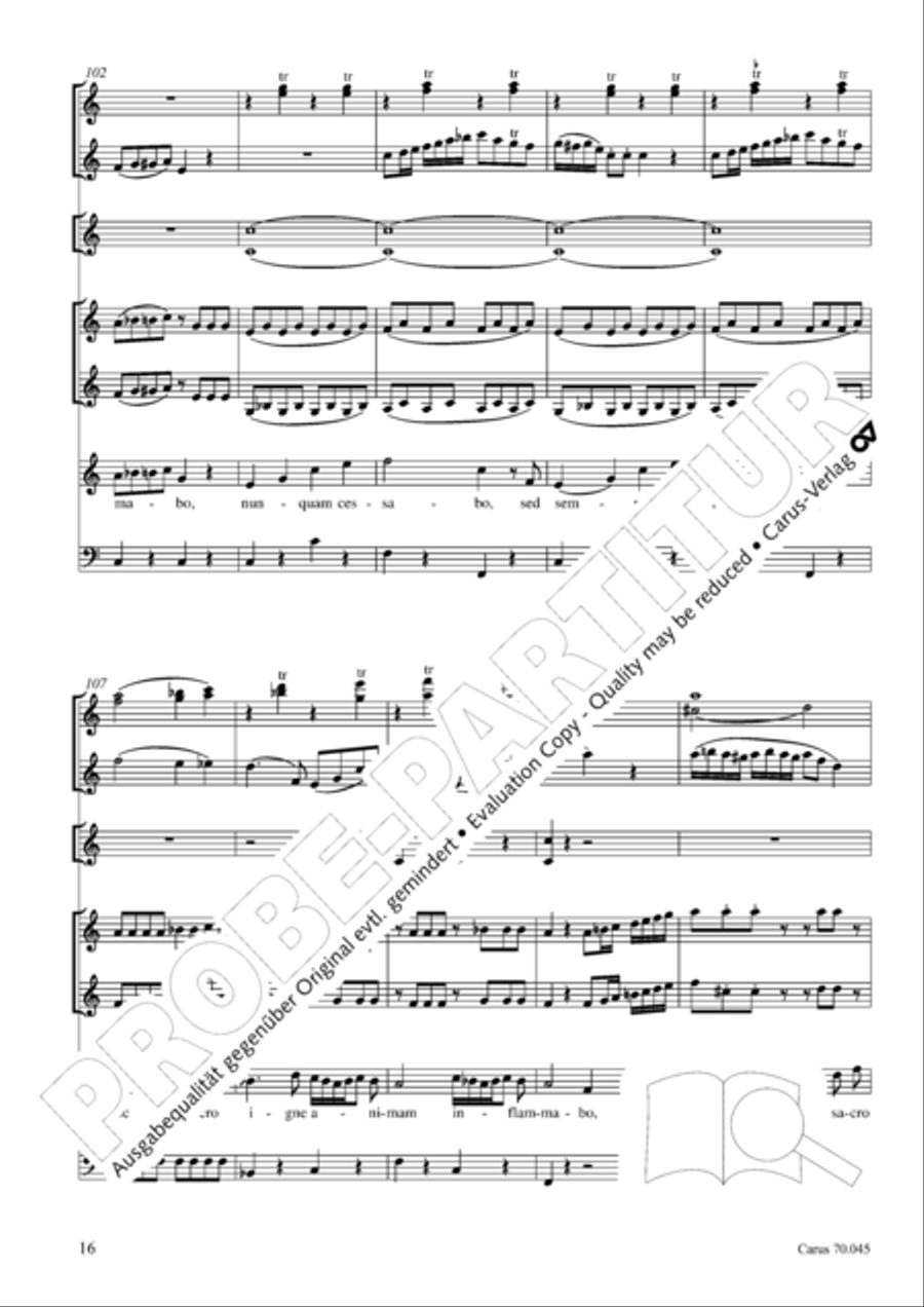 Totus in corde langueo Flute scores gallery preview page 17