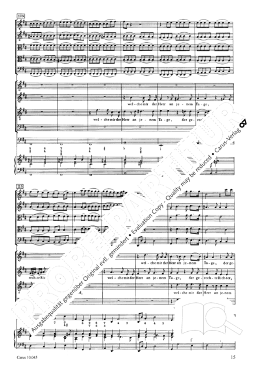 Die Zeit meines Abschieds ist vorhanden 4-Part scores gallery preview page 16