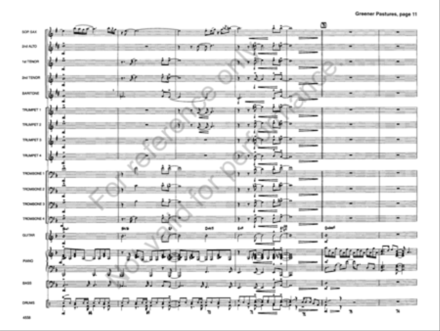 Greener Pastures Greener Pastures Jazz Ensemble scores gallery preview page 12