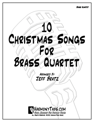 Book cover for 10 Christmas Songs for Brass Quartet