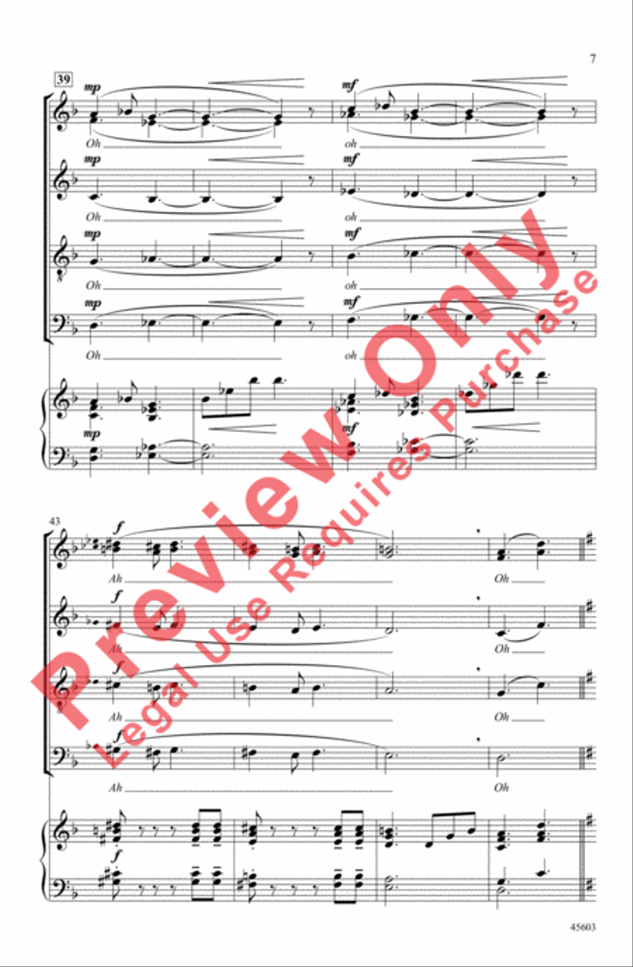 Who Has Seen the Wind? 4-Part scores gallery preview page 7