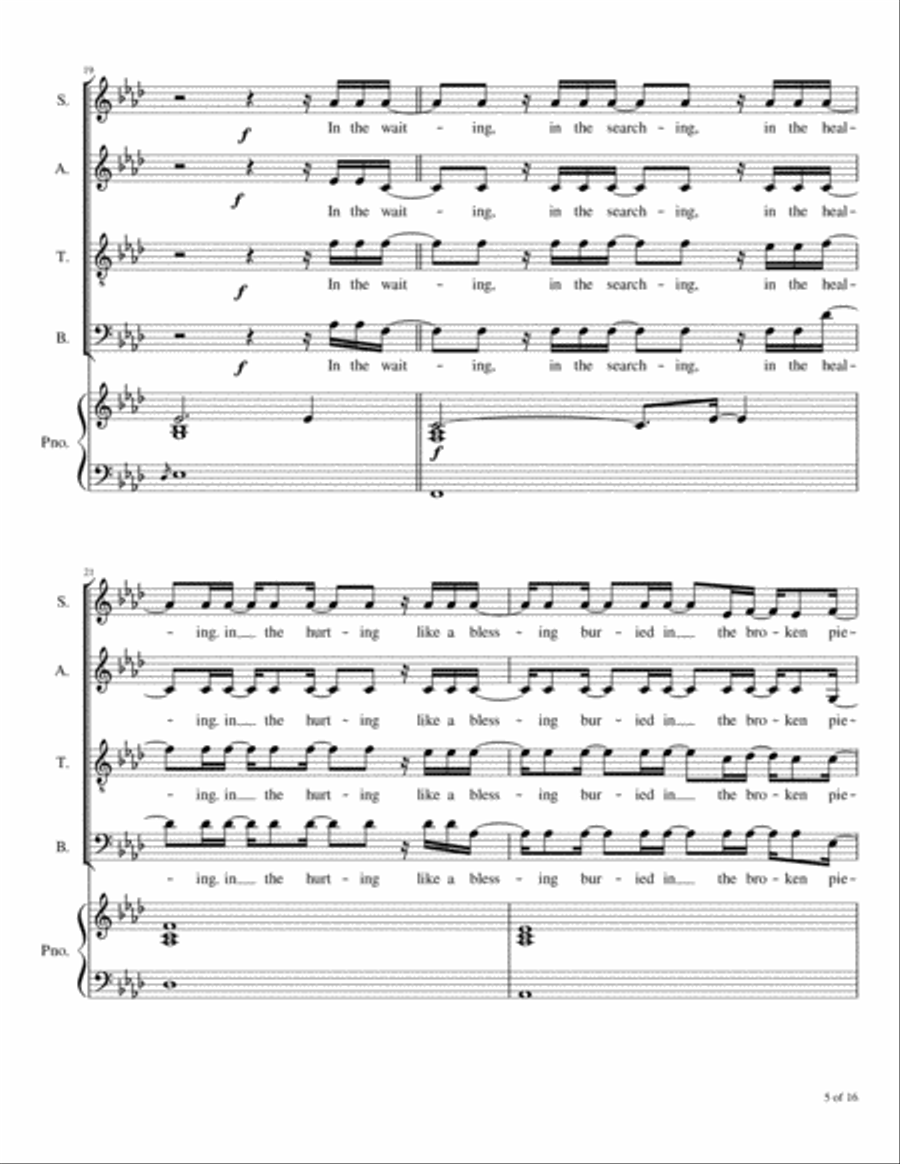 There Was Jesus There Was Jesus 4-Part scores gallery preview page 6
