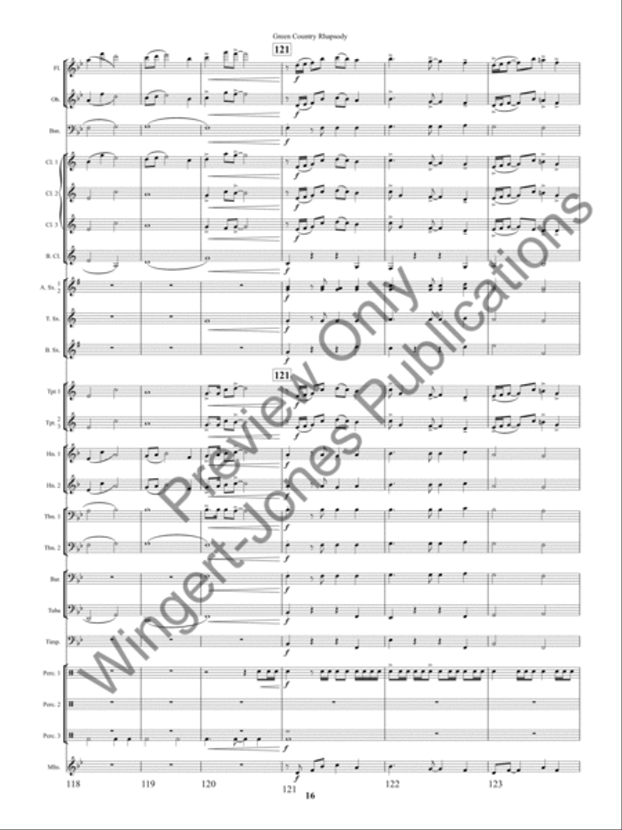 Green County Rhapsody Concert Band scores gallery preview page 19