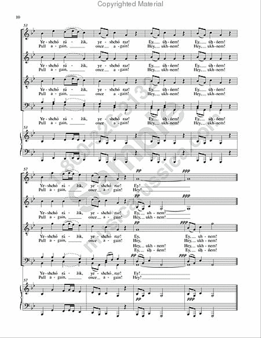 Song of the Volga Boat-Men 4-Part scores gallery preview page 8