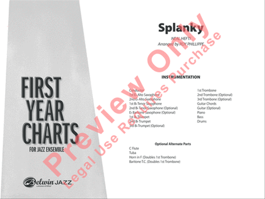 Splanky Jazz Ensemble scores gallery preview page 2