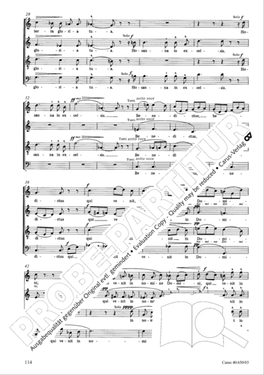 Petite Messe solennelle 4-Part scores gallery preview page 117