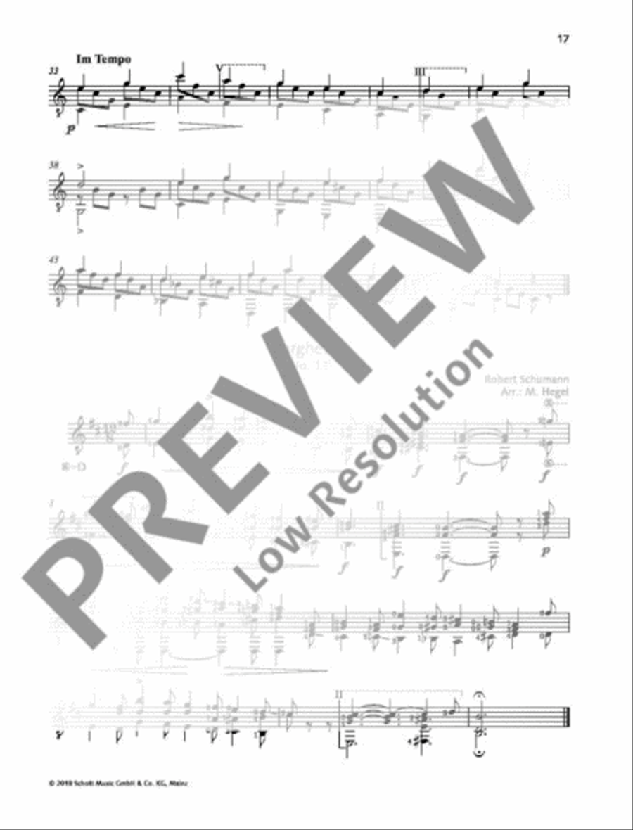 Schumann for Guitar Classical Guitar scores gallery preview page 18