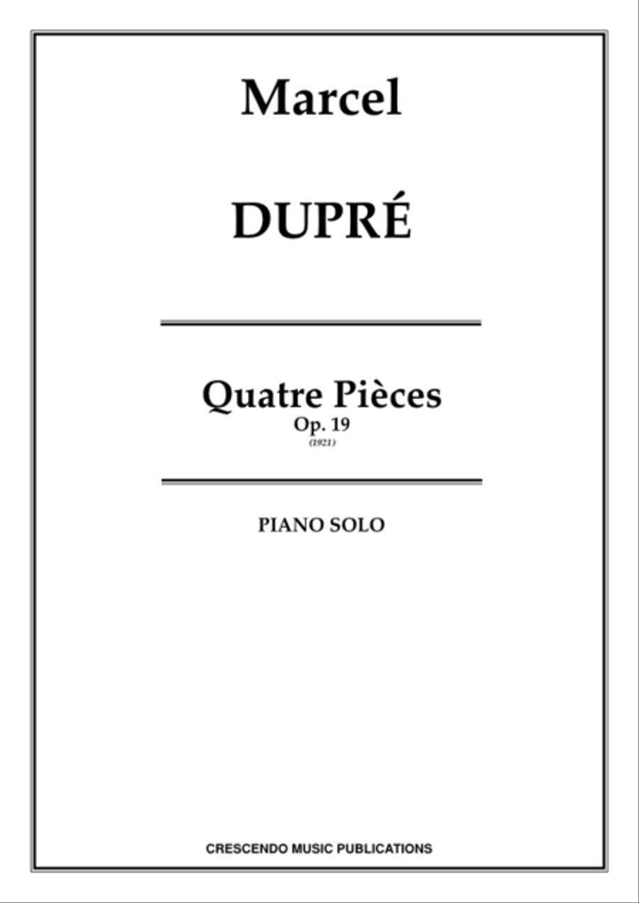 Quatre Pieces, Op. 19 Piano Solo scores gallery preview page 1