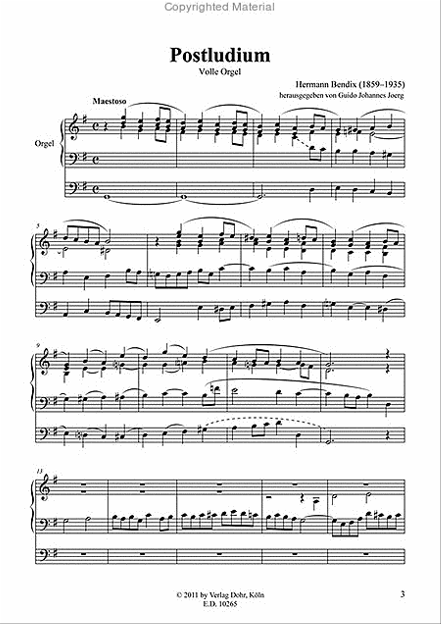 Postludium für Orgel o.op. Organ scores gallery preview page 2