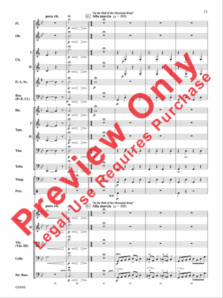 Peer Gynt Suite Selections Full Orchestra scores gallery preview page 12