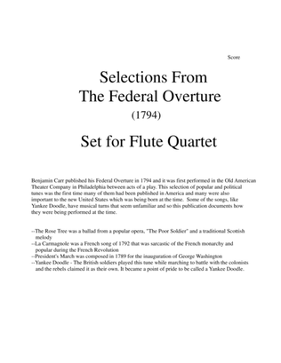 1794! Federal Overture for Flute Quartet