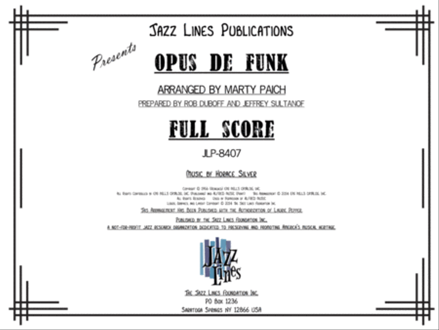 Opus De Funk Opus De Funk Big Band scores gallery preview page 2