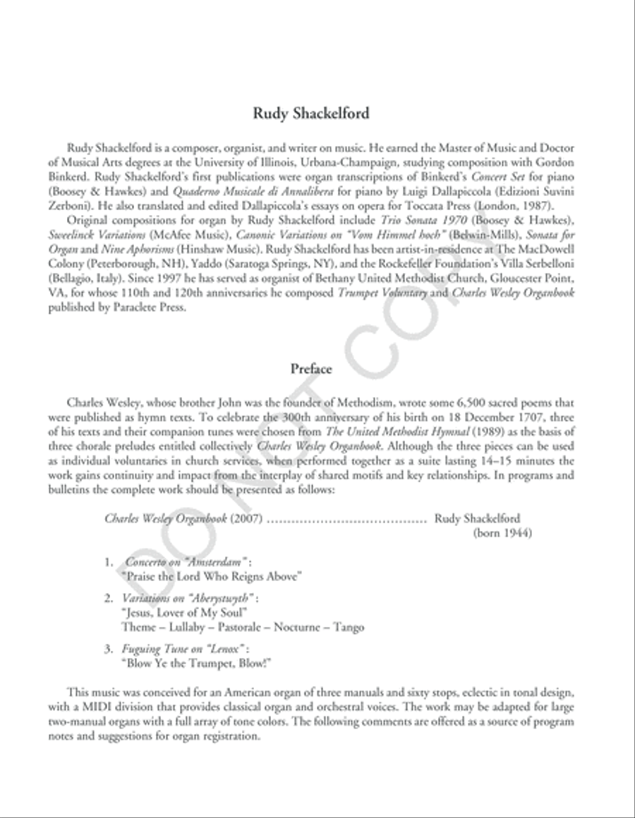 Charles Wesley Organbook Organ scores gallery preview page 4