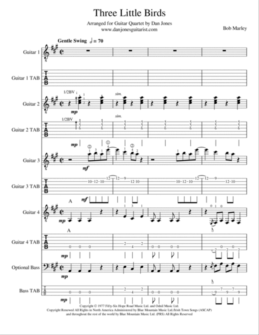 Three Little Birds Small Ensemble scores gallery preview page 2