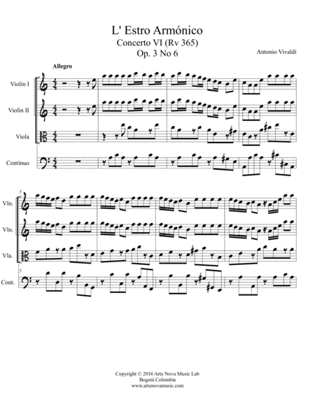 Violin Concerto in A minor RV 356 image number null