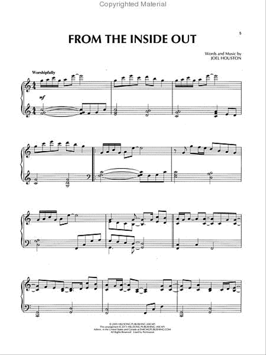 Revelation Song & 10 More Worship Hits Piano Solo scores gallery preview page 3
