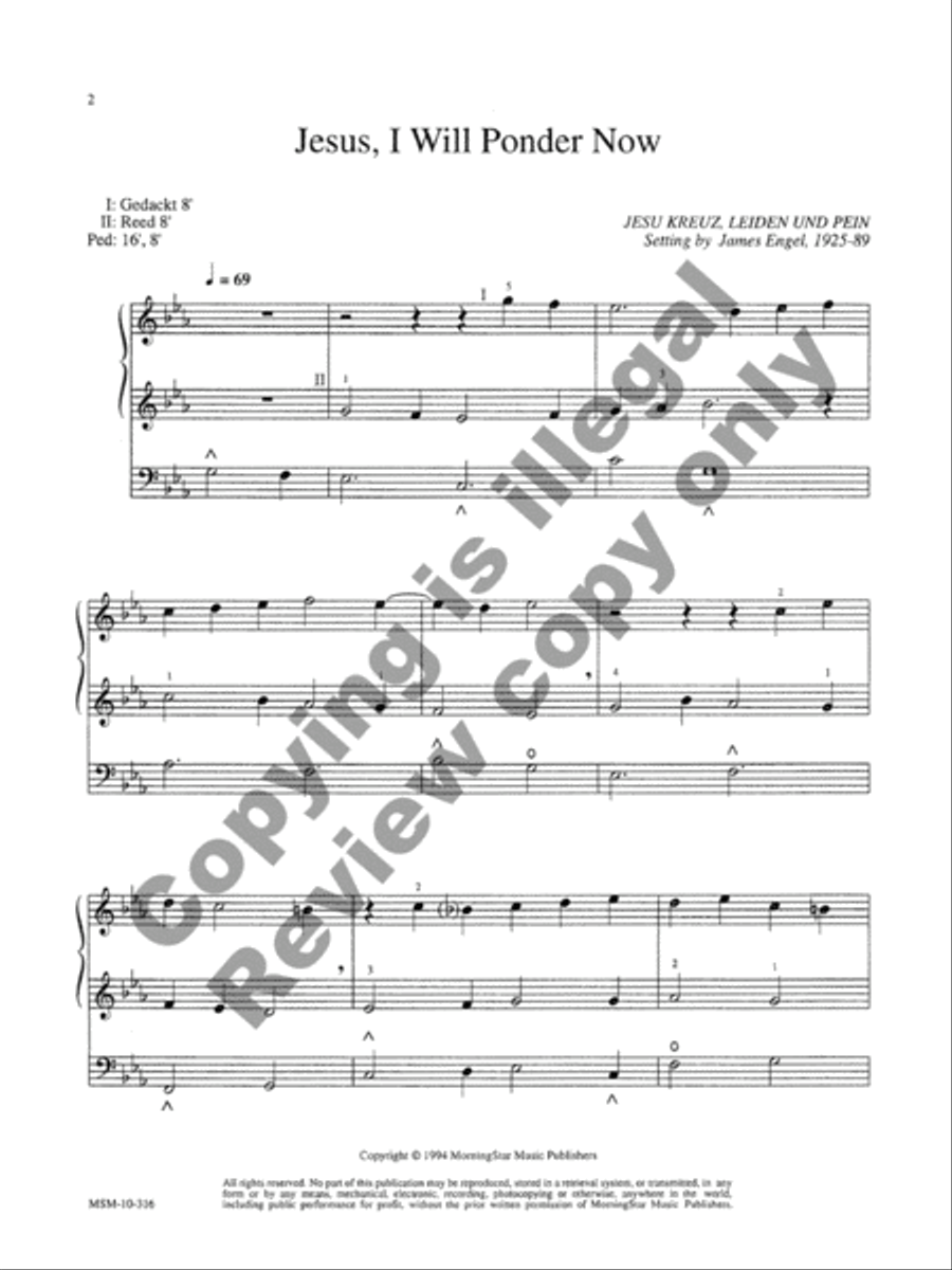 Nine Easy Chorale Preludes for Lent Organ scores gallery preview page 4