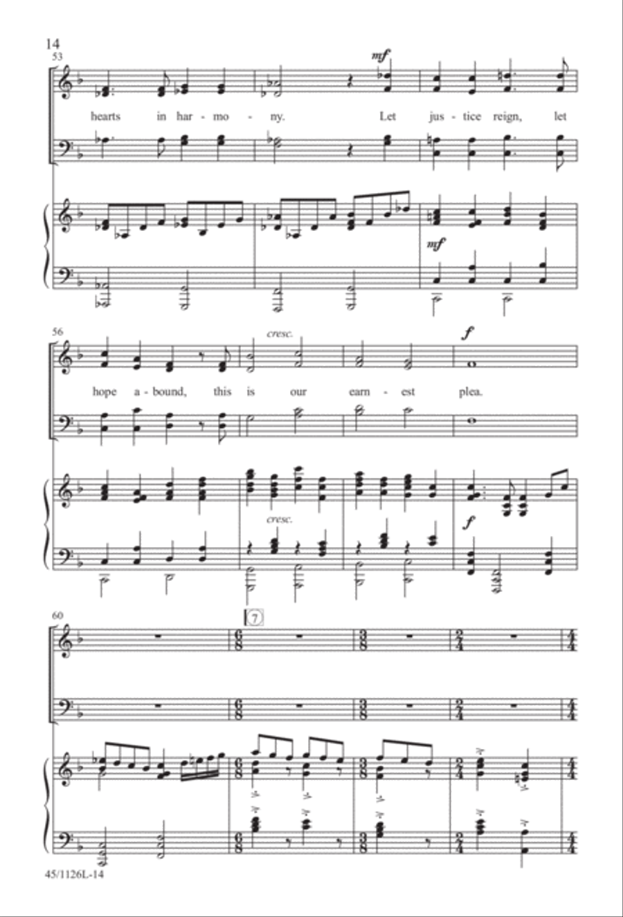 Prayers for the Nations 4-Part scores gallery preview page 15