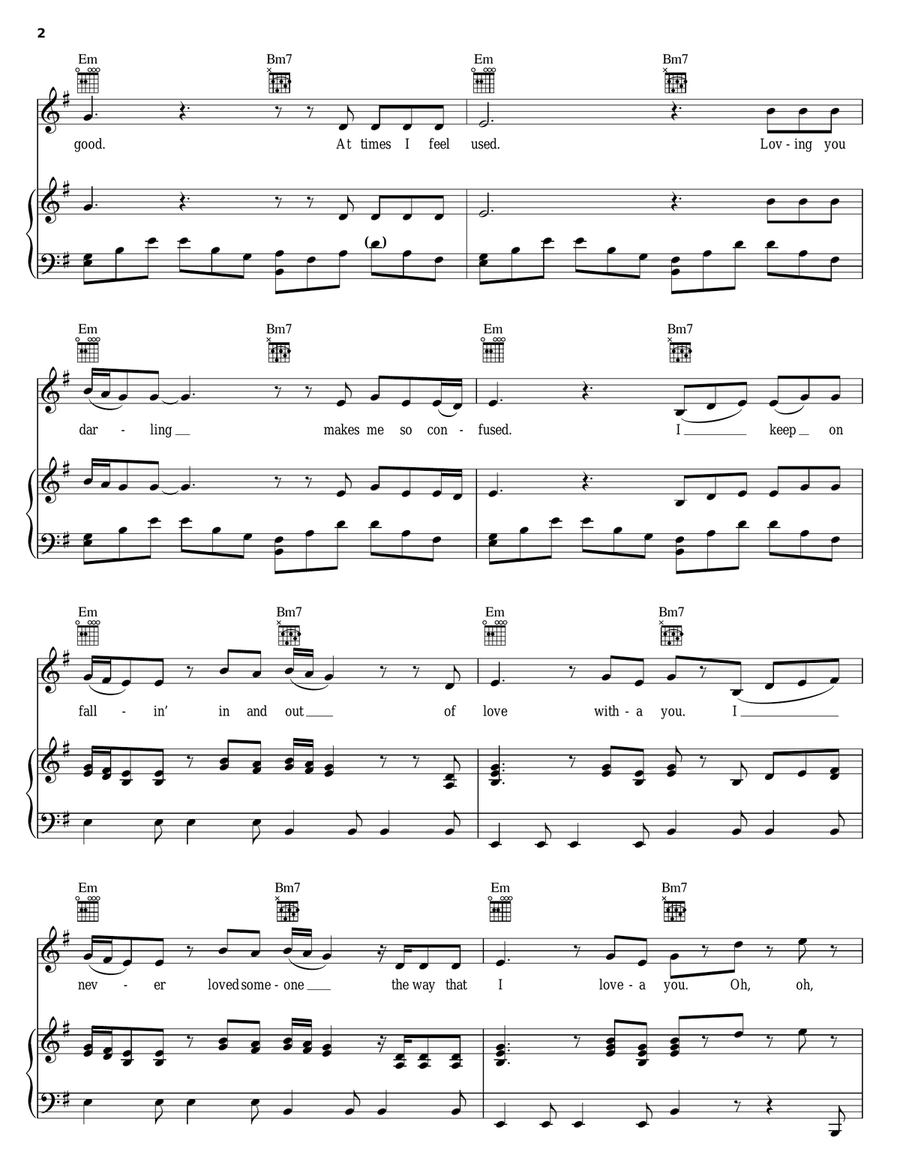 Fallin' Acoustic Guitar scores gallery preview page 2
