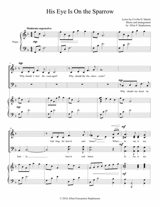 His Eye Is On the Sparrow (SATB)