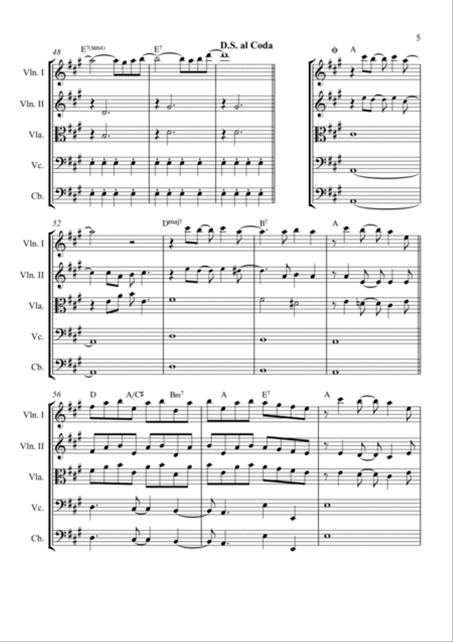 Here Comes The Sun String Quintet scores gallery preview page 5