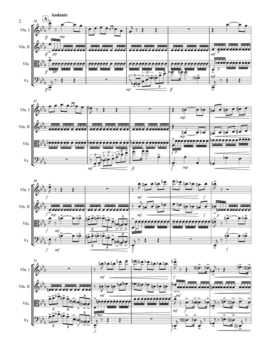 1812 Overture (for String Quartet) String Quartet scores gallery preview page 3