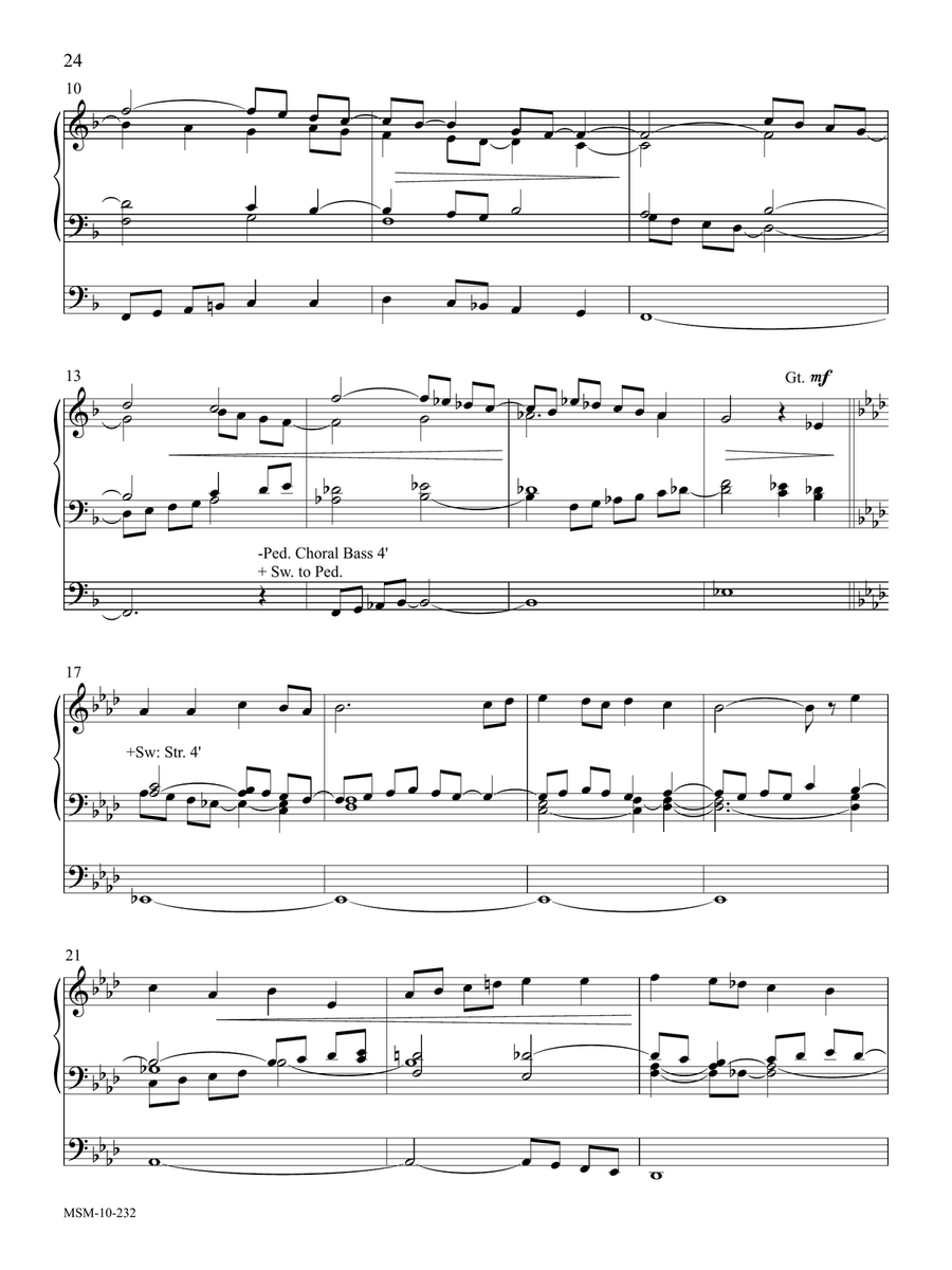 I Love Thy Kingdom, Lord (Come, We That Love the Lord) Organ Solo scores gallery preview page 2