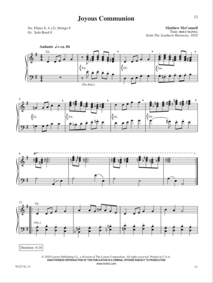 The Lord's Supper Organ Solo scores gallery preview page 7