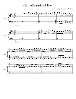 X.Sanctus: (Early) Fantasia e-Minor [Piano Duet]