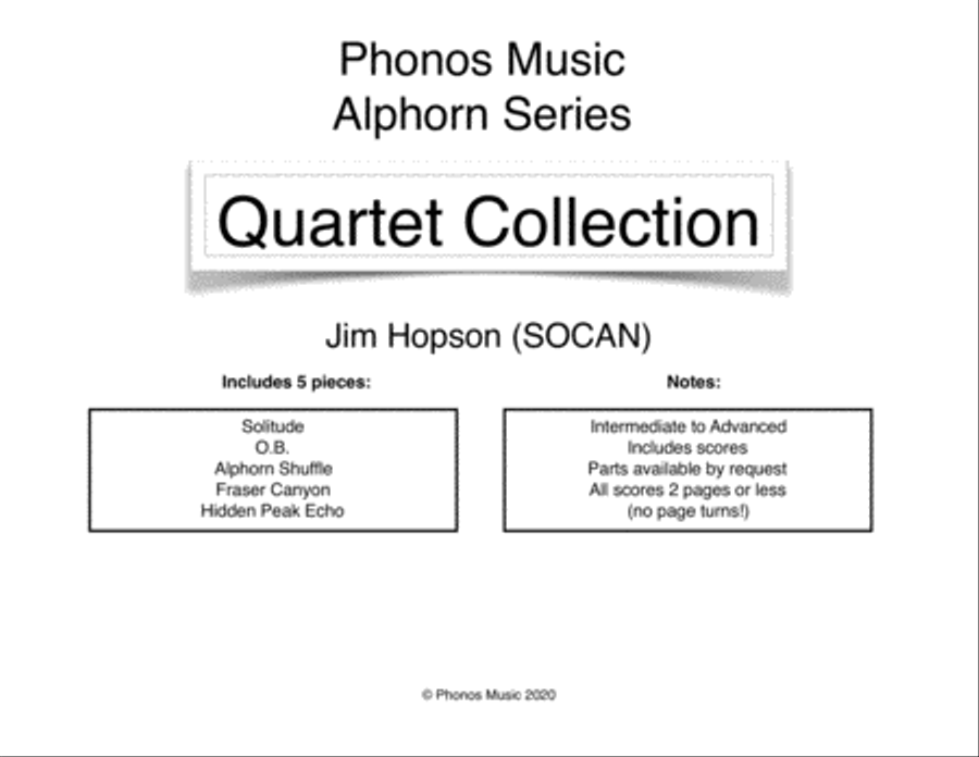 Alphorn Quartet Collection Small Ensemble scores gallery preview page 1