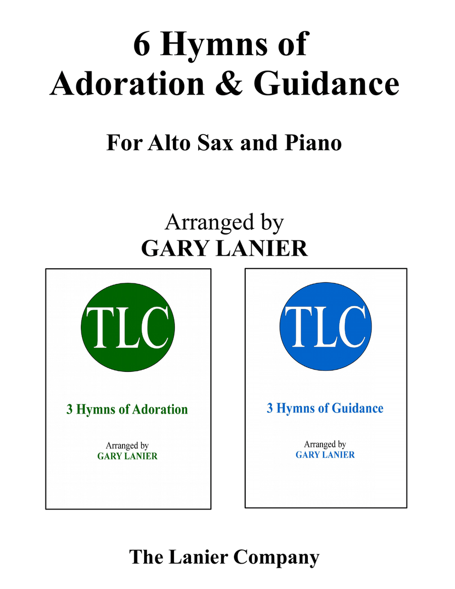 6 HYMNS of Adoration & Guidance Set 1 & 2 (Duets - Alto Sax and Piano with Parts) Woodwind Duet scores gallery preview page 1