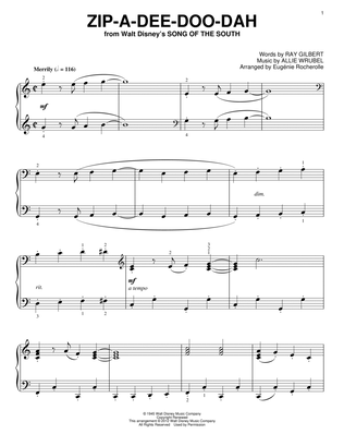 Zip-A-Dee-Doo-Dah (from Song Of The South) (arr. Eugenie Rocherolle)