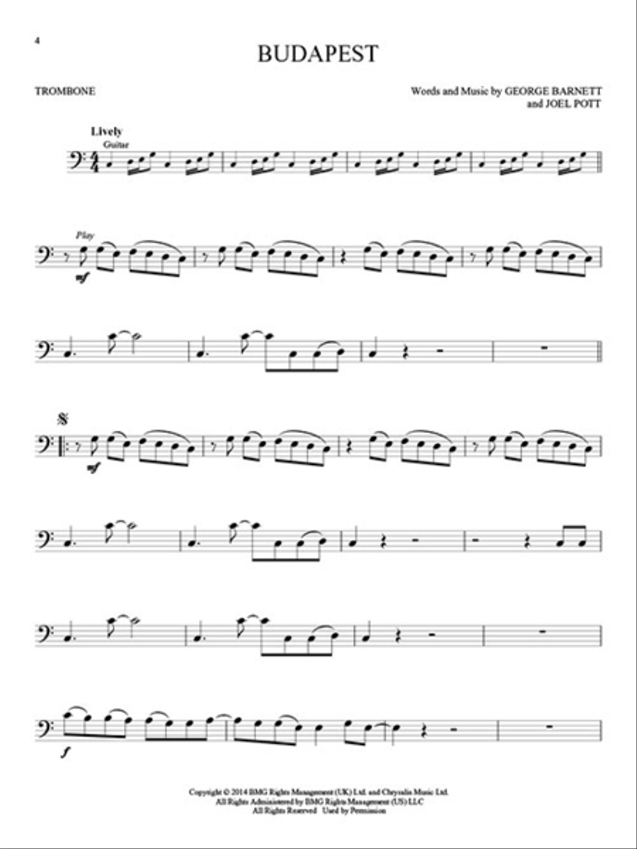 Top Hits Top Hits Trombone Solo scores gallery preview page 3
