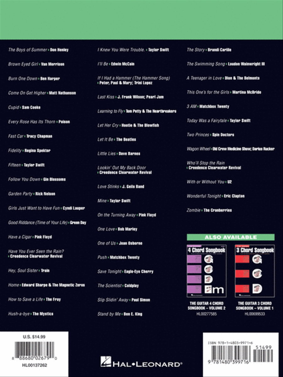 The Guitar 4-Chord Songbook G-C-D-Em Electric Guitar scores gallery preview page 7