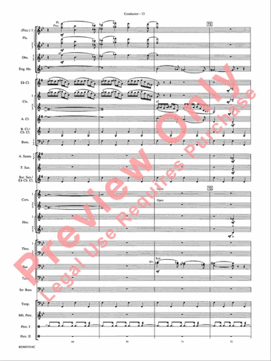 Fanfare and Allegro Concert Band scores gallery preview page 16