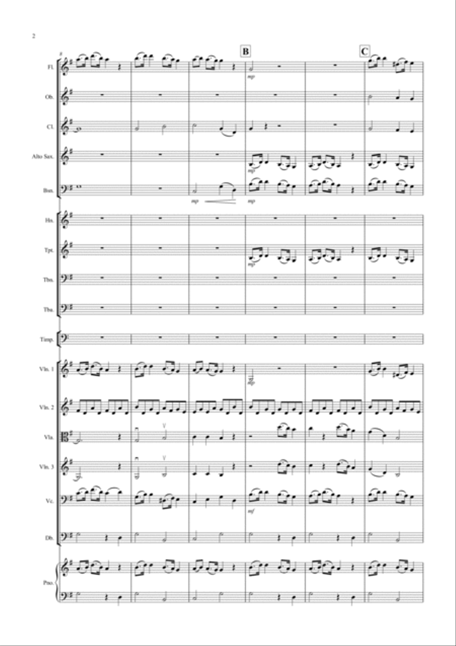 Largo (from the New World Symphony) for School Orchestra Full Orchestra scores gallery preview page 2