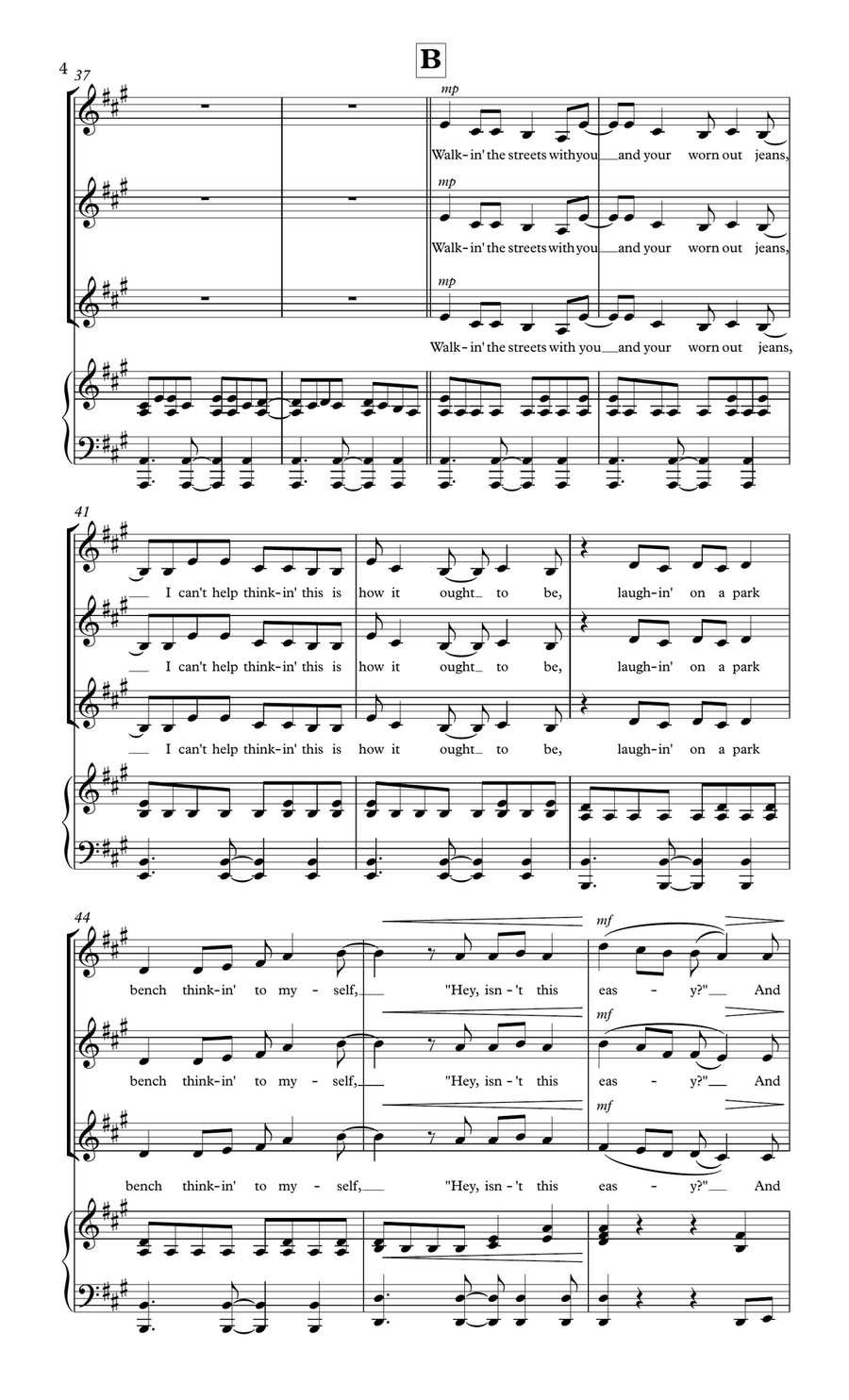 You Belong With Me SSA scores gallery preview page 4