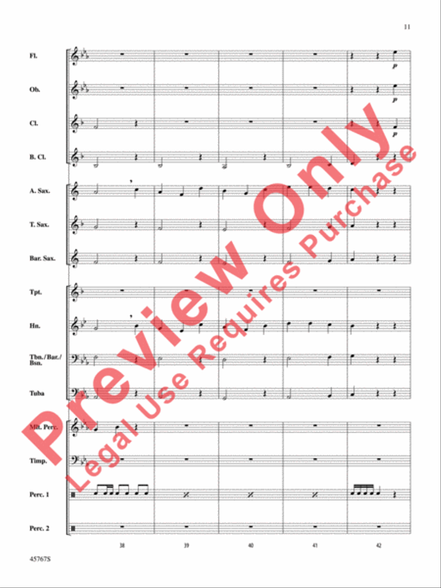A Festival Chime A Festival Chime Concert Band scores gallery preview page 12