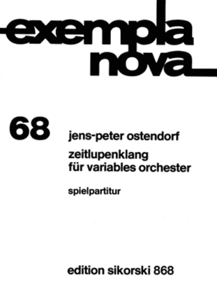 Book cover for Zeitlupenklang (sound In Slow Motion) For Variable Orchestra Study Score