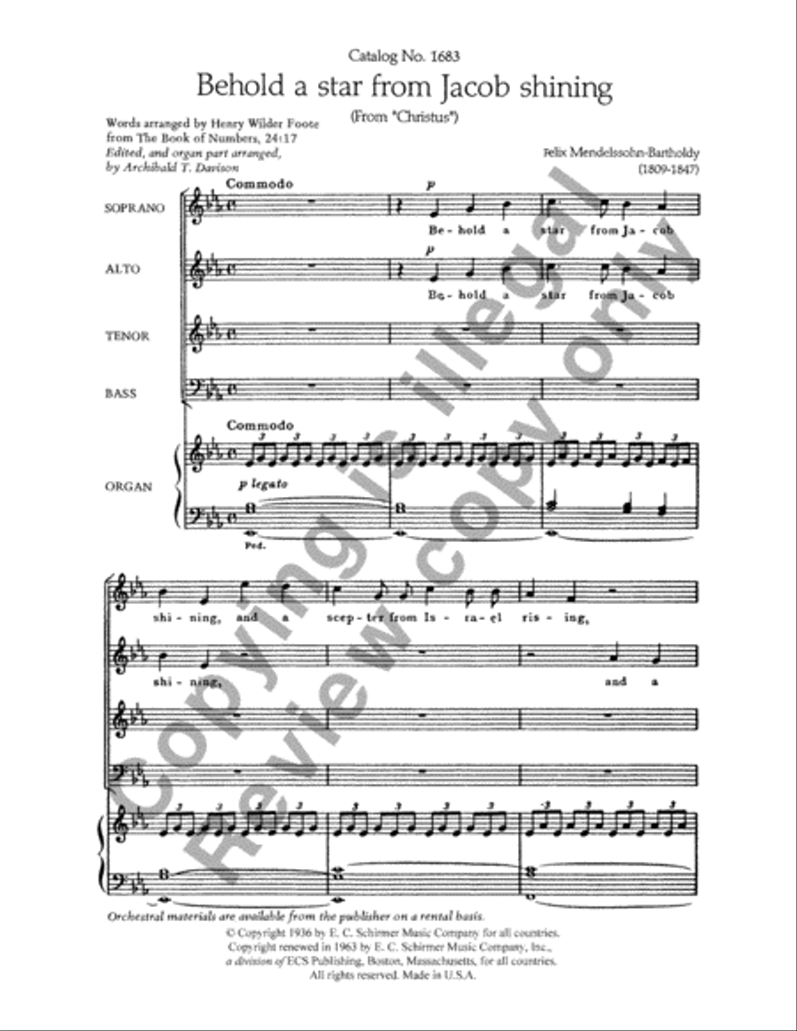 Behold a Star from Jacob Shining 4-Part scores gallery preview page 19