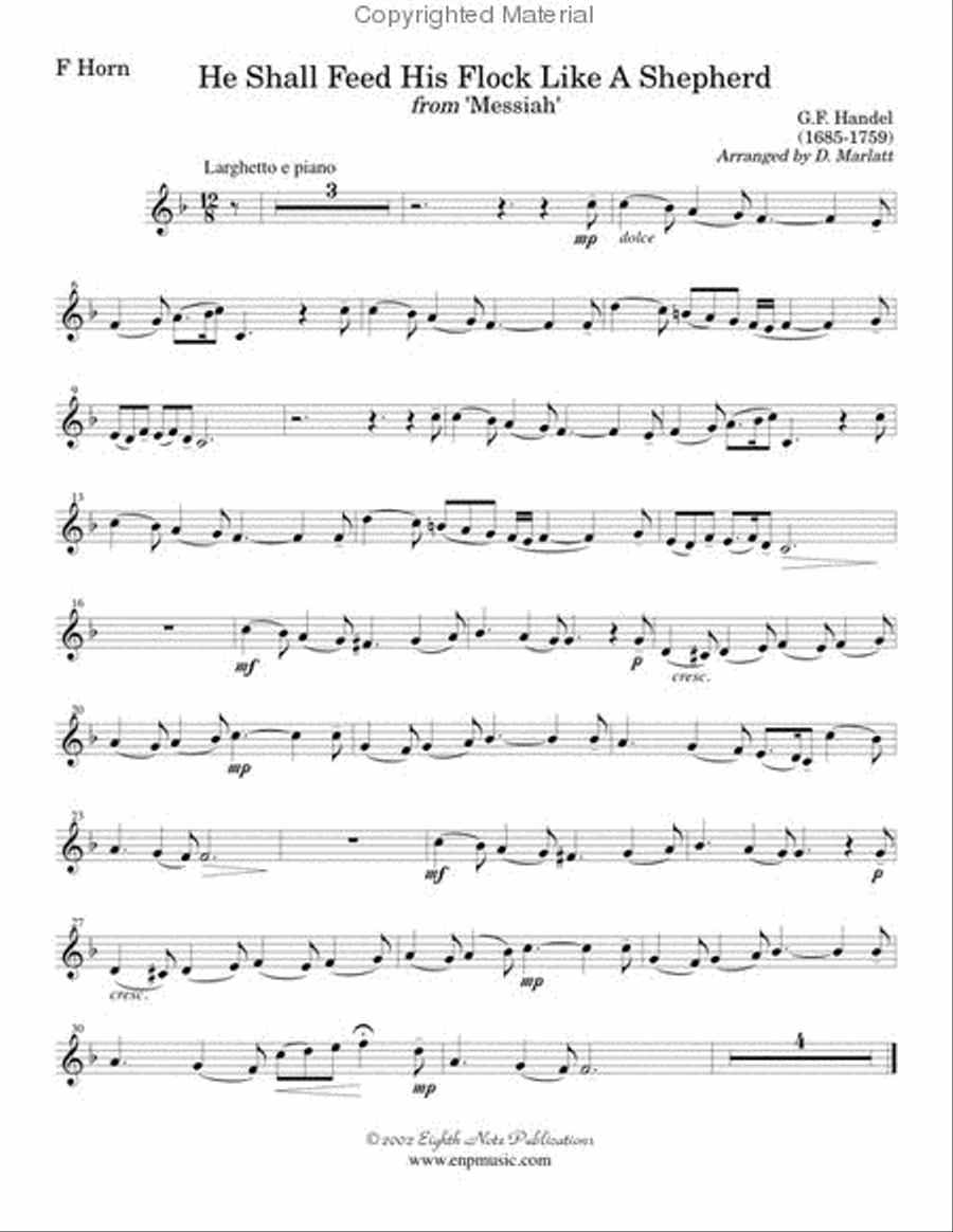 He Shall Feed His Flock (from Messiah) Small Ensemble scores gallery preview page 2