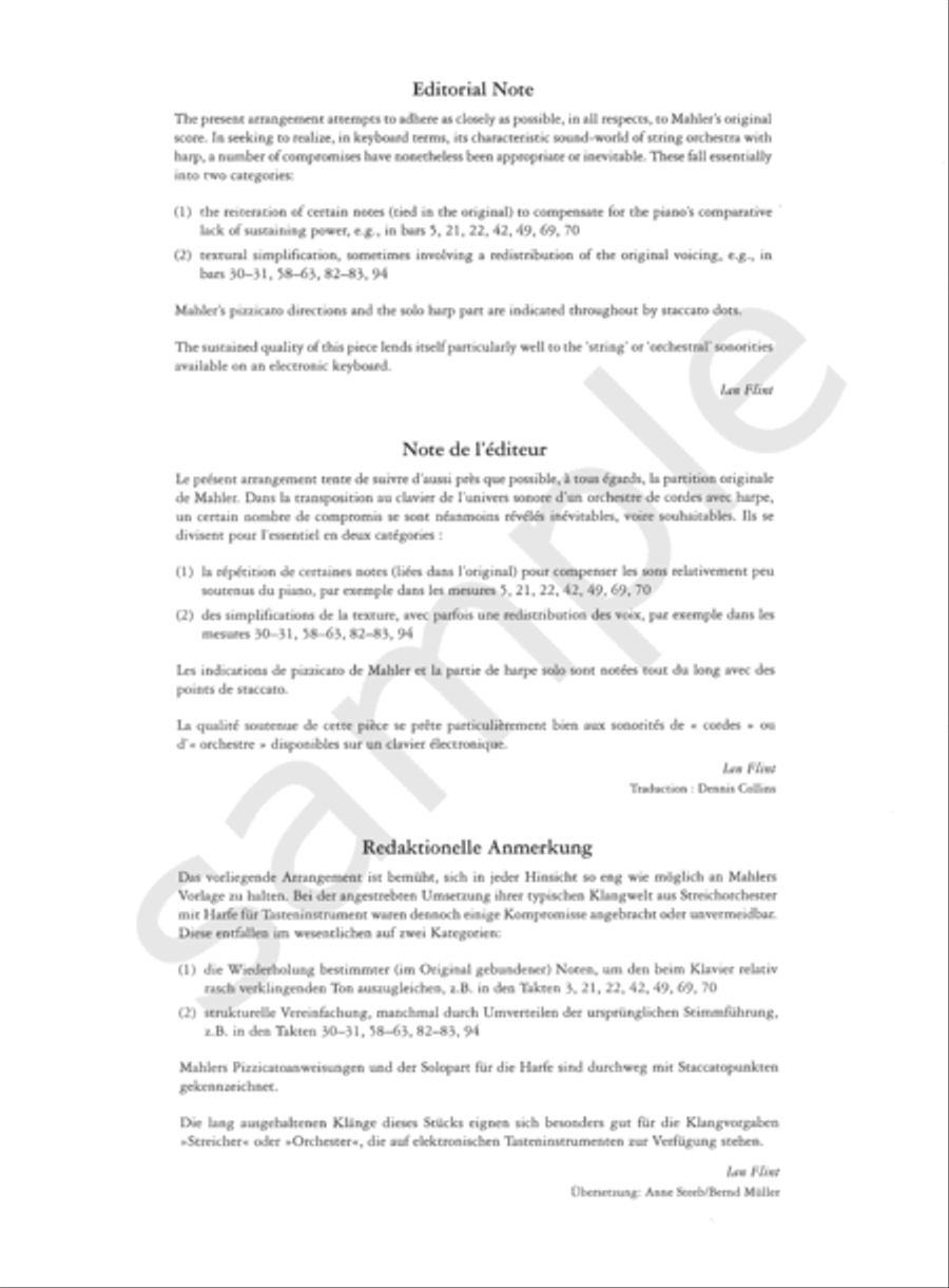 Adagietto from Symphony No.5 Piano Solo scores gallery preview page 2