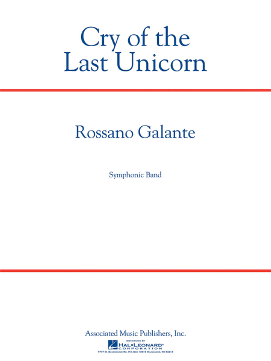 Cry of the Last Unicorn Concert Band scores gallery preview page 1