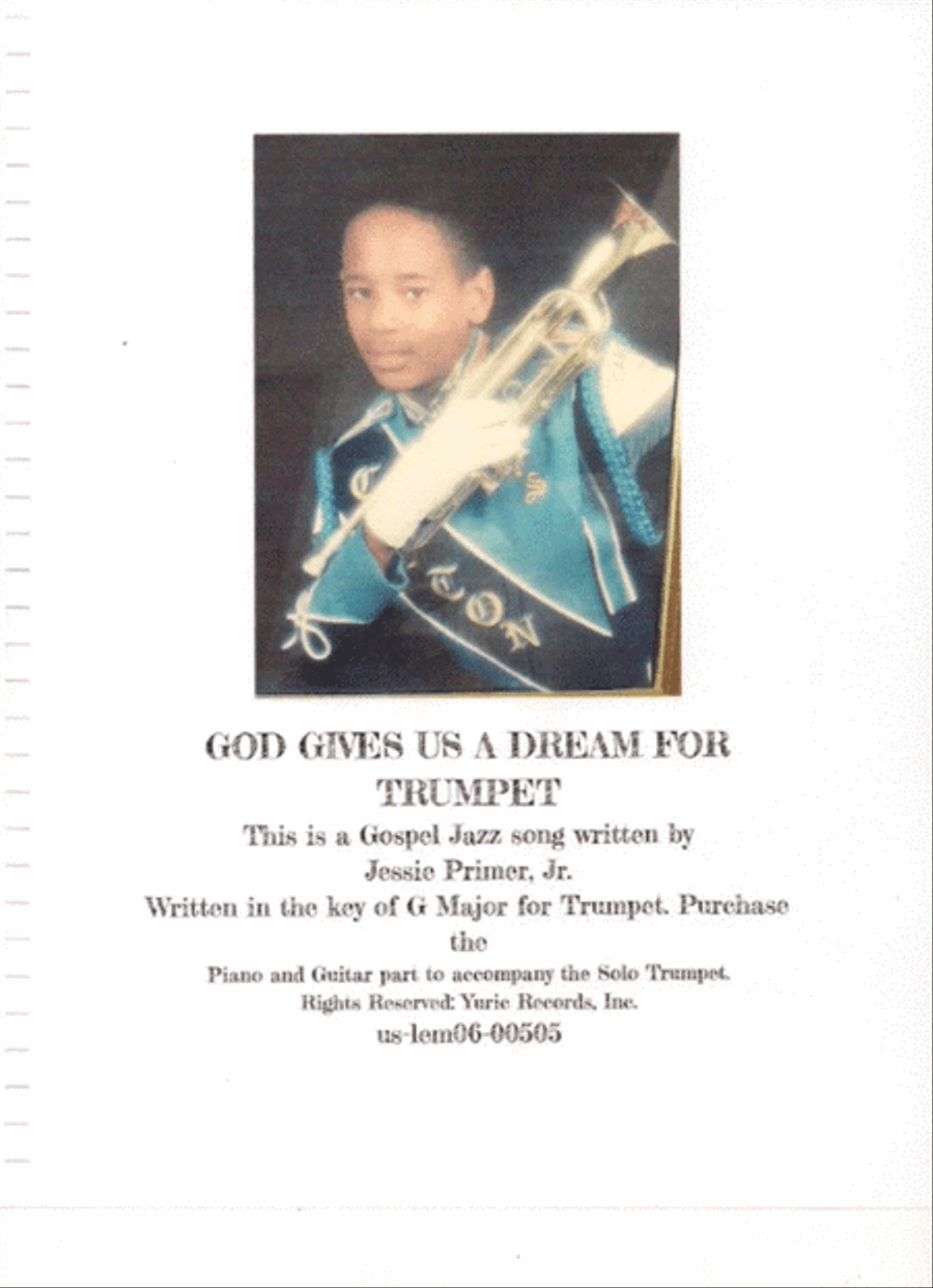 GOD GIVES US A DREAM FOR TRUMPET Trumpet Solo scores gallery preview page 1